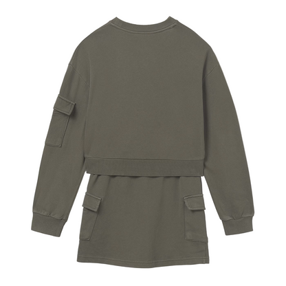 Cargo Skirt & Sweatshirt Set