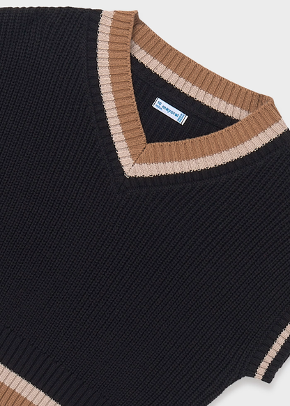 Knit Sweater Vest - Black