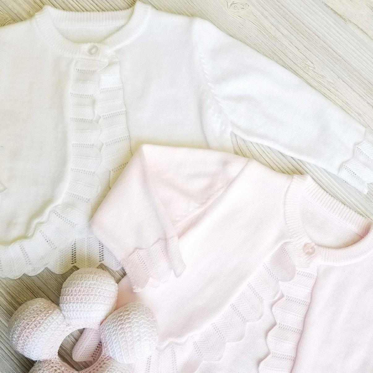 Pointelle Edge Bolero Sweater