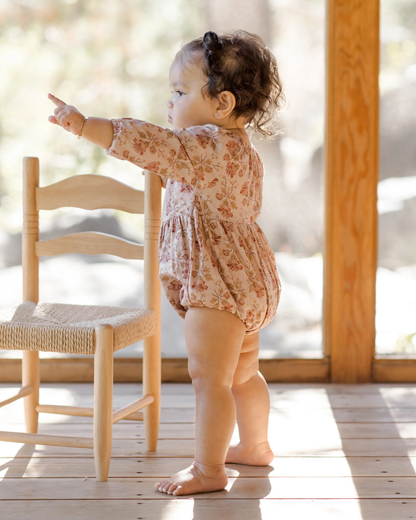 LS Bubble Romper - French Garden