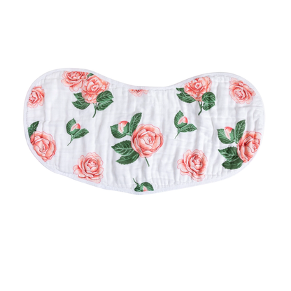 Burp Cloth & Bib: Camellia