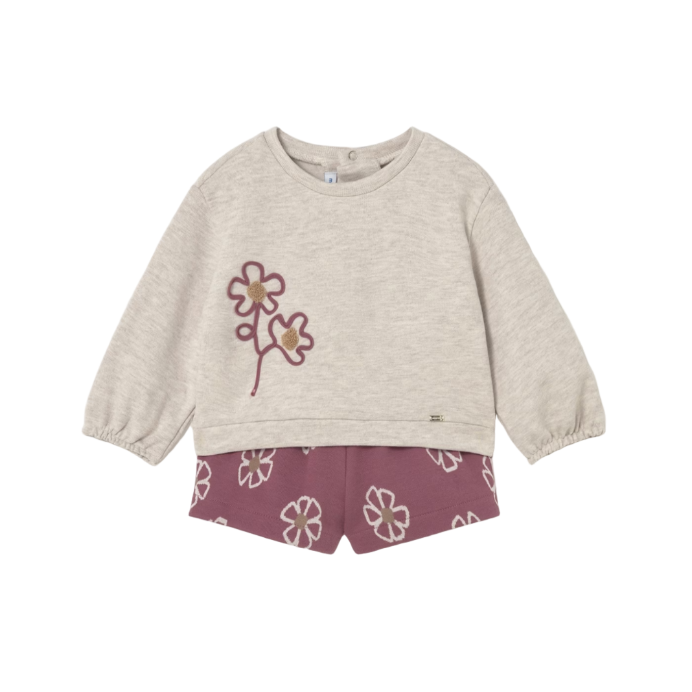 Floral Sweatshirt Set