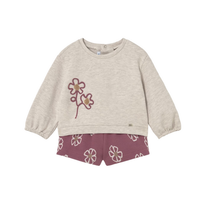 Floral Sweatshirt Set