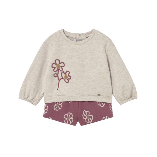 Floral Sweatshirt Set