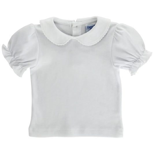 Girl Knit S/S Blouse-White
