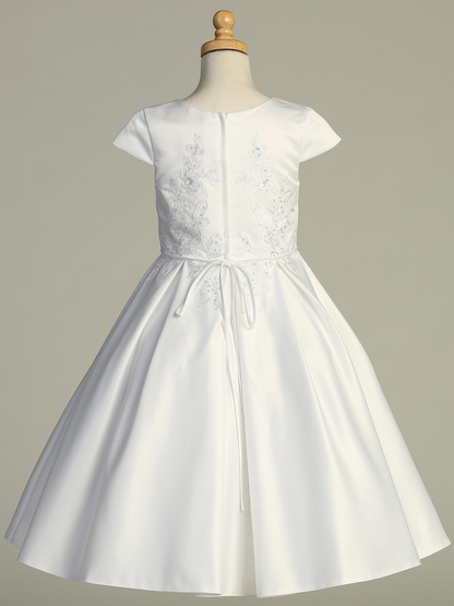 Satin Emb. Tulle Dress