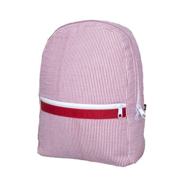 Medium Seersucker Backpack
