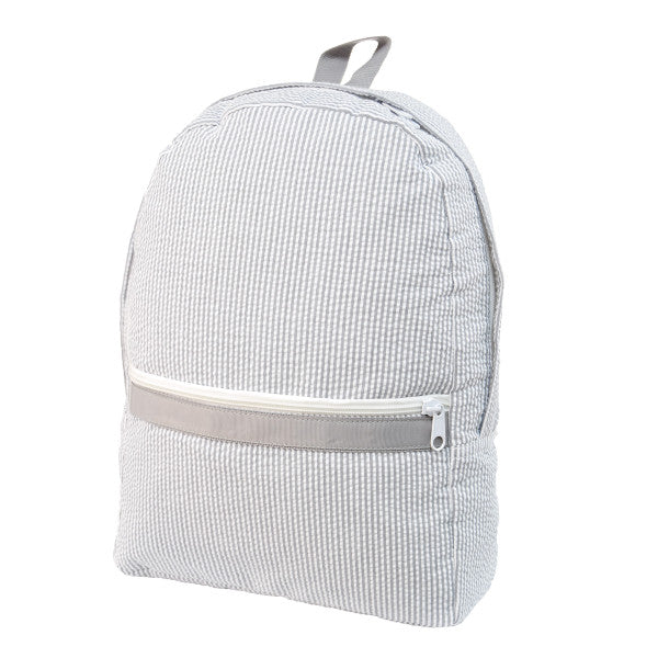 Medium Seersucker Backpack