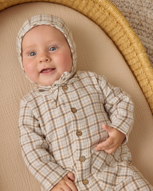 Pocket Jumpsuit - Blue Plaid