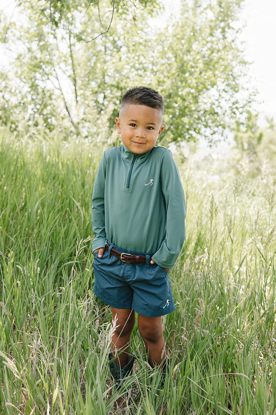 Beau Quarter Zip - Mallard Green