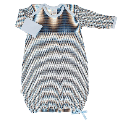 Overlap Shoulder Gown - Pima Trim