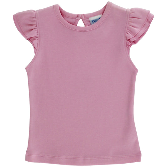 Ruffle Sleeve Tee - Lt. Pink