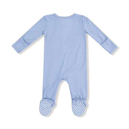 Soft Chambray 2 Way Zip Footie