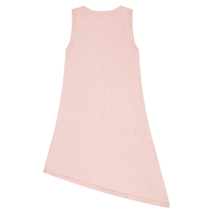 Rib Asymmetrical Seam Dress