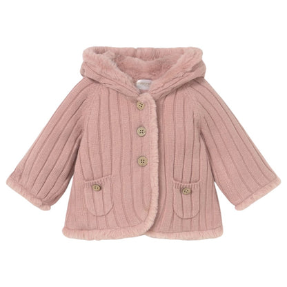 Pompom Knit Cardigan - Peach