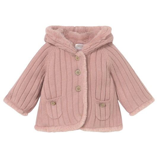 Pompom Knit Cardigan - Peach