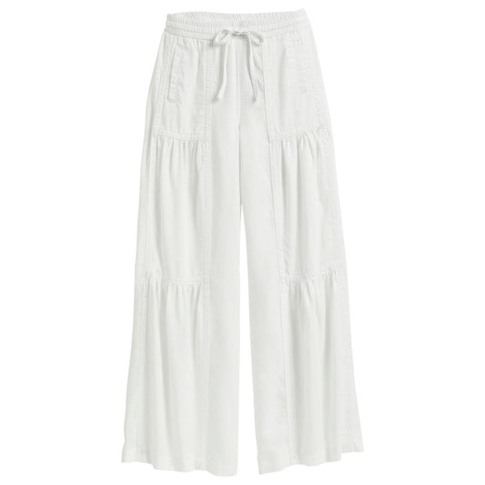 Drawstring Jean - White