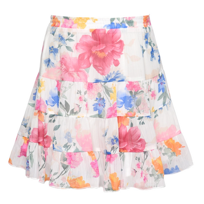 Flower Print Skirt Set