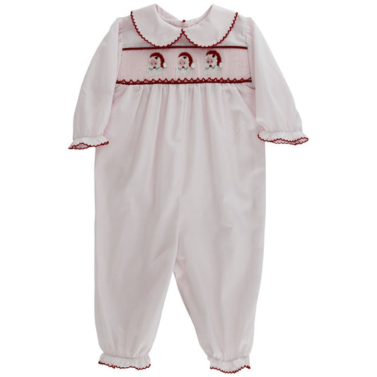 Smocked Santa - Girls Bubble