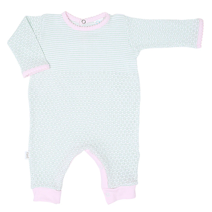 Solid Color Romper - Pima Trim