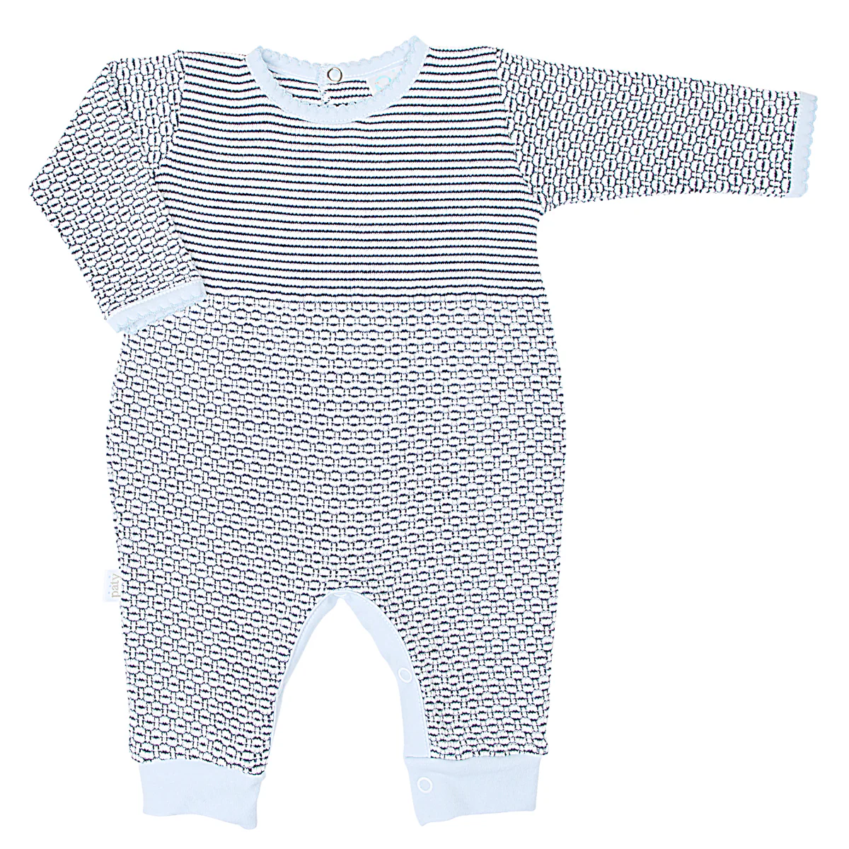 Solid Color Romper - Pima Trim