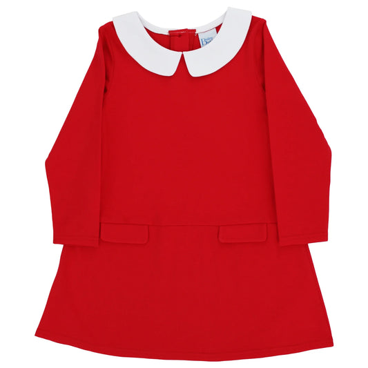 Penni Pocket Dress-Red Knit