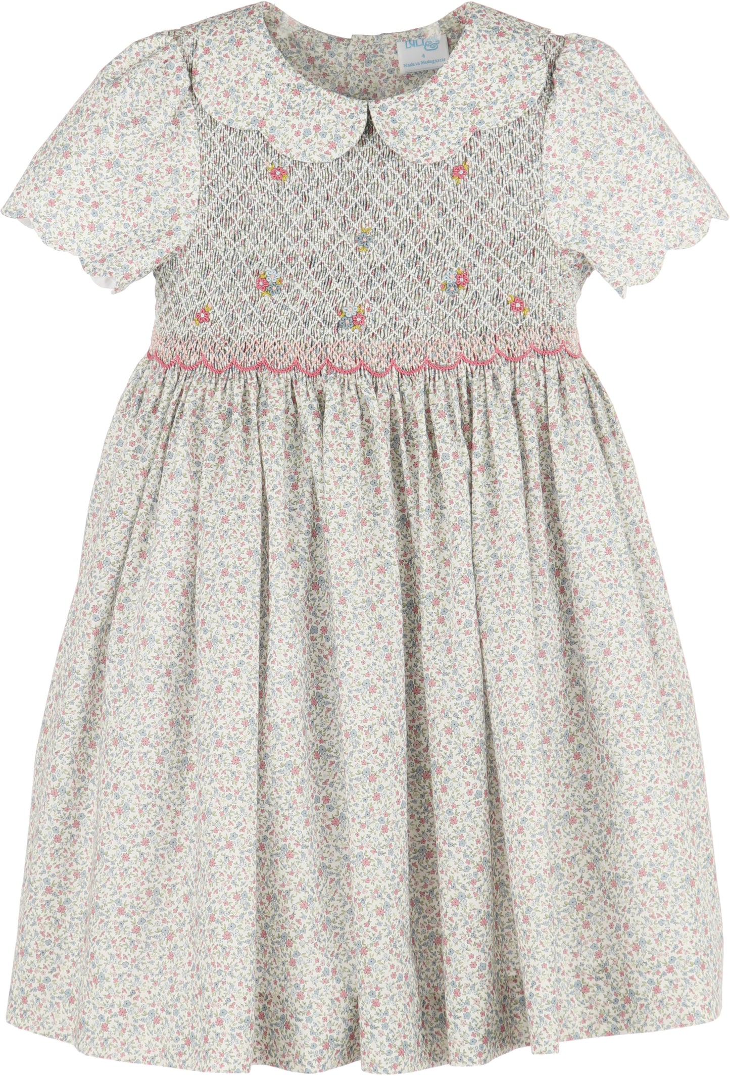 Fall Blossom Smock Dress-Pink