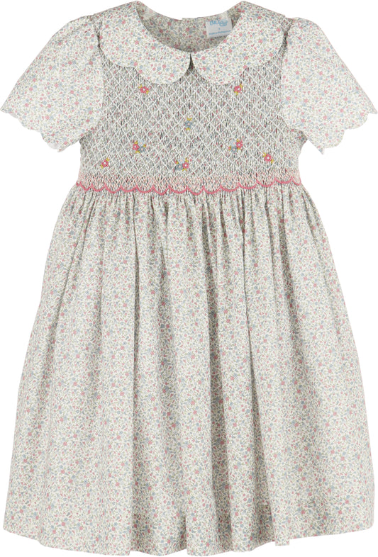 Fall Blossom Smock Dress-Pink