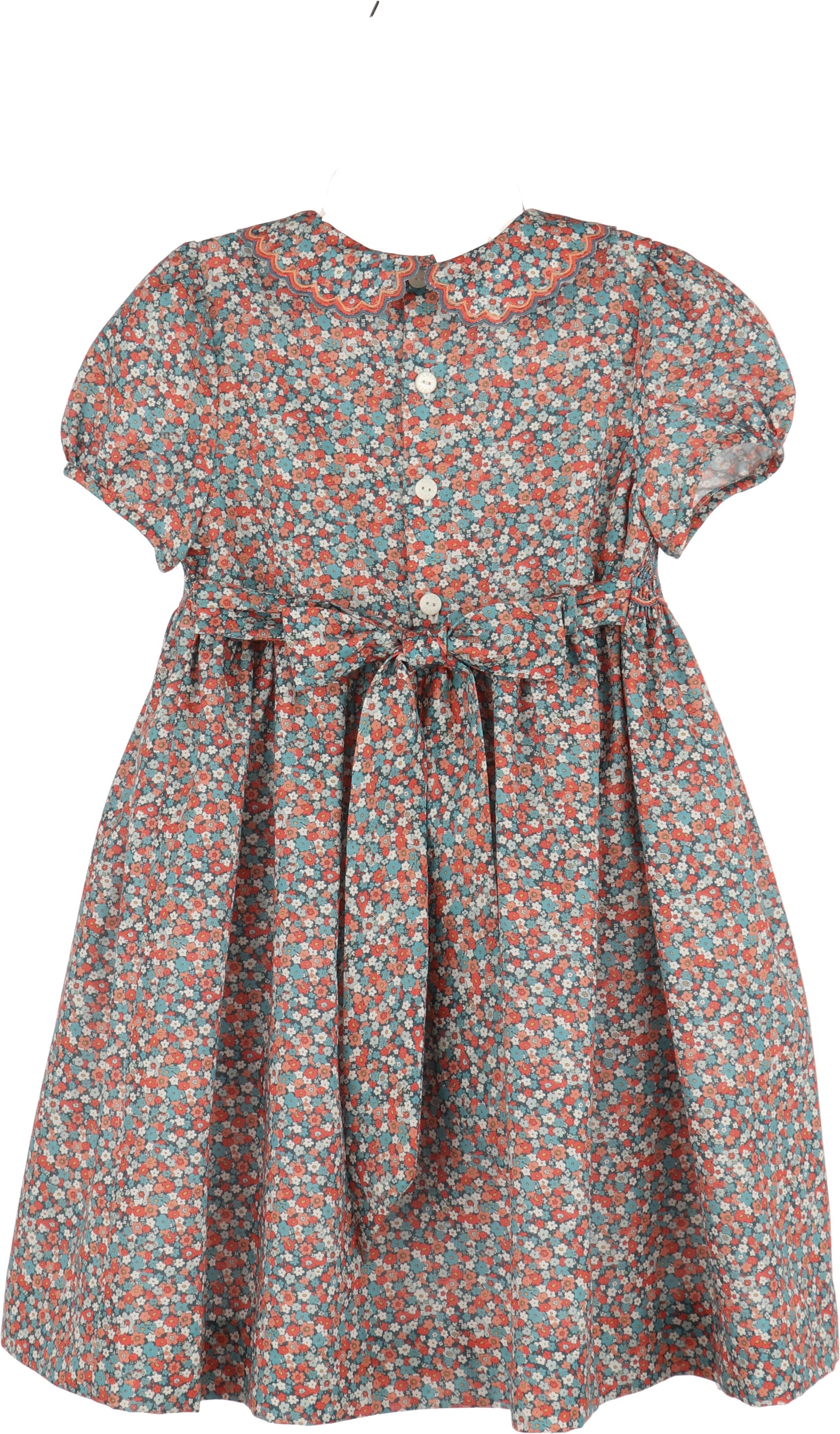 Floral Vintage Dress/Blue-1403