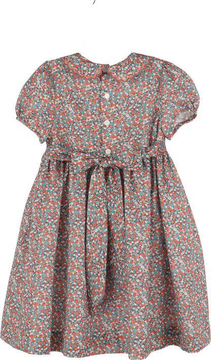 Floral Vintage Dress/Blue-1403