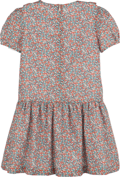 Floral Vintage A-line/Blue-1404