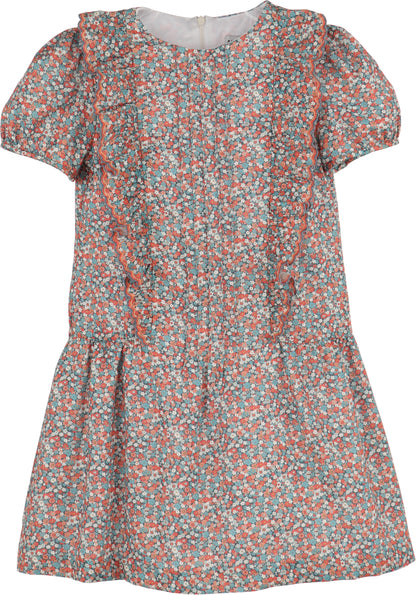 Floral Vintage A-line/Blue-1404