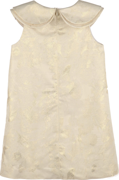 Golden Flowers A-Line Dress-2502