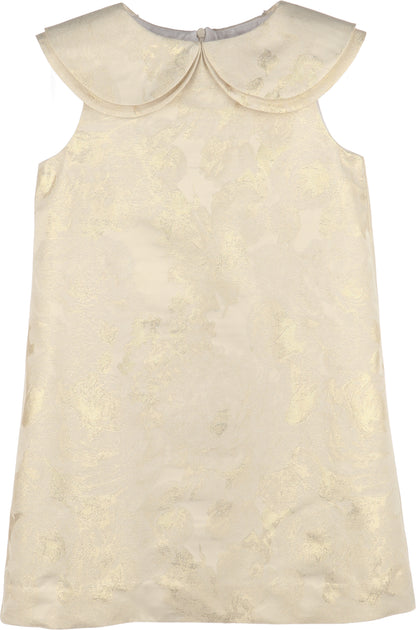 Golden Flowers A-Line Dress-2502