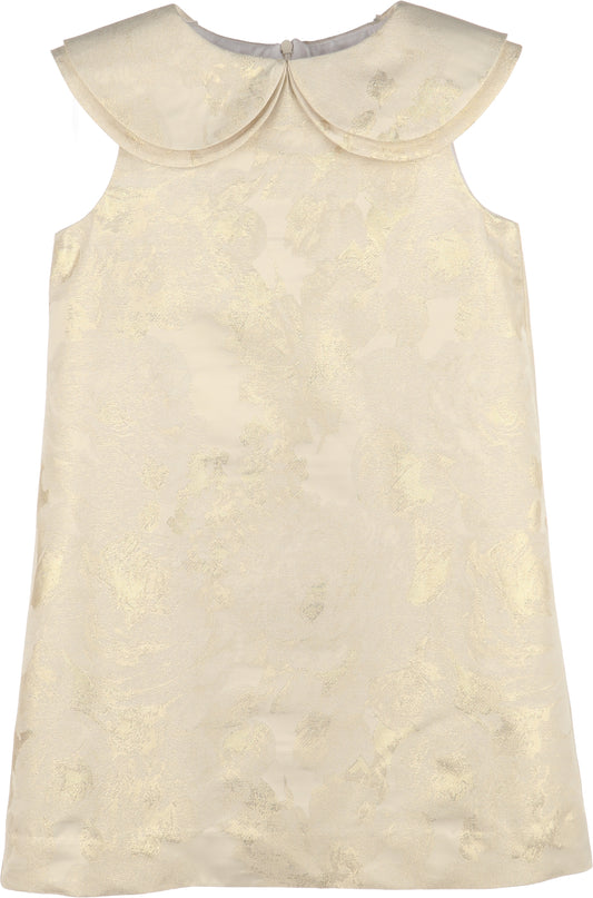 Golden Flowers A-Line Dress-2502