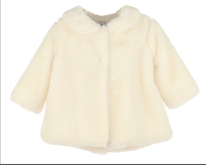 Cozy Fuzzy Long Coat-Ivory