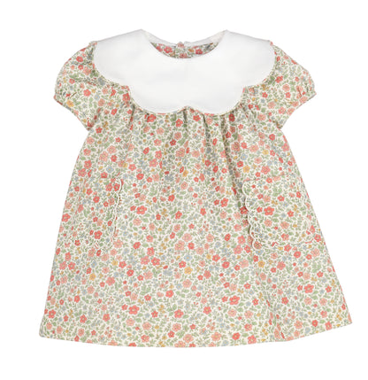 Storybook Vintage Scallop Dress/Orange-SL1103