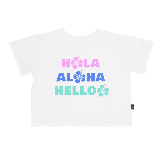 Boxy Tee - Hola, Aloha, Hello