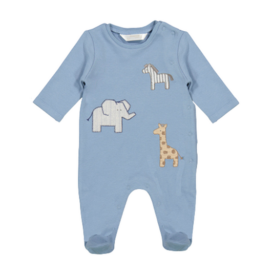 Blue Safari Animals Footie