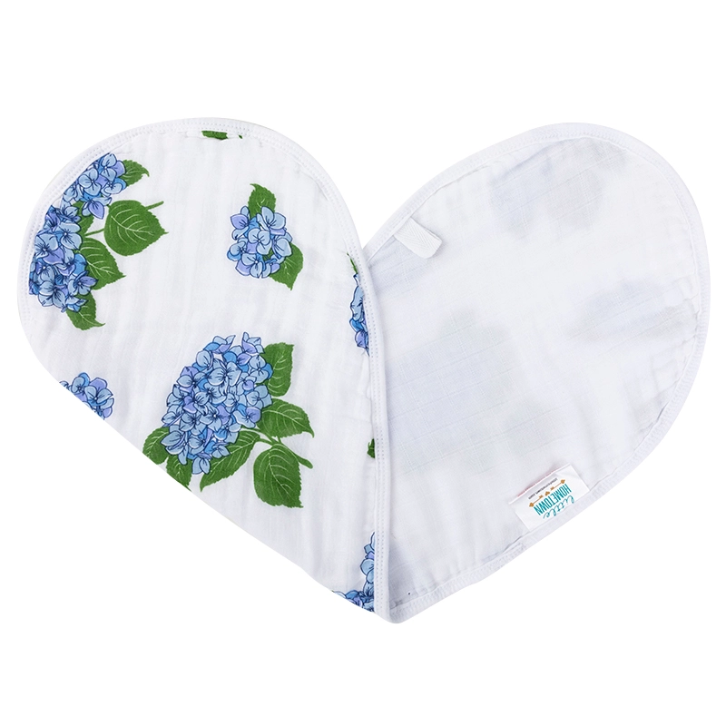 Burp Cloth & Bib: Hydrangeas