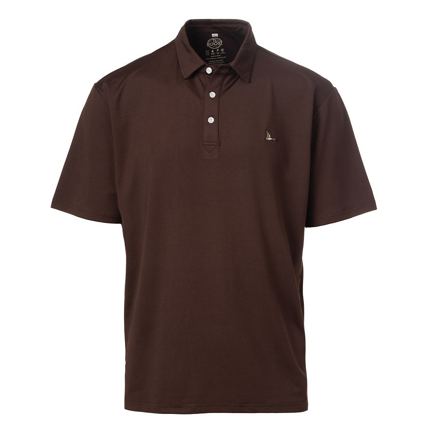 Roost Solid Polo-Brown