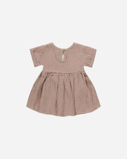 Brielle Dress - Plum Gingham