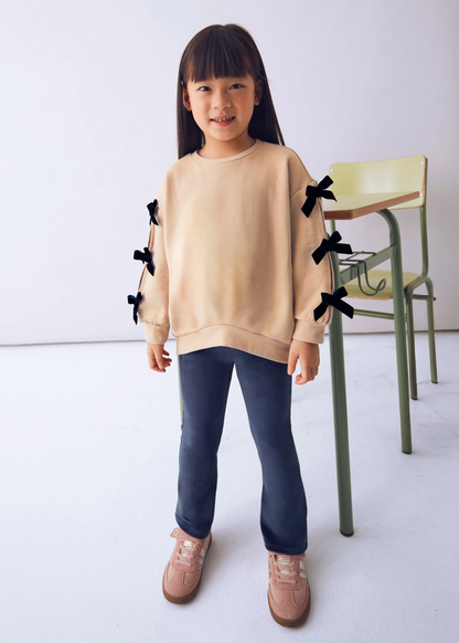 Bow Sweater Legging Set - Navy