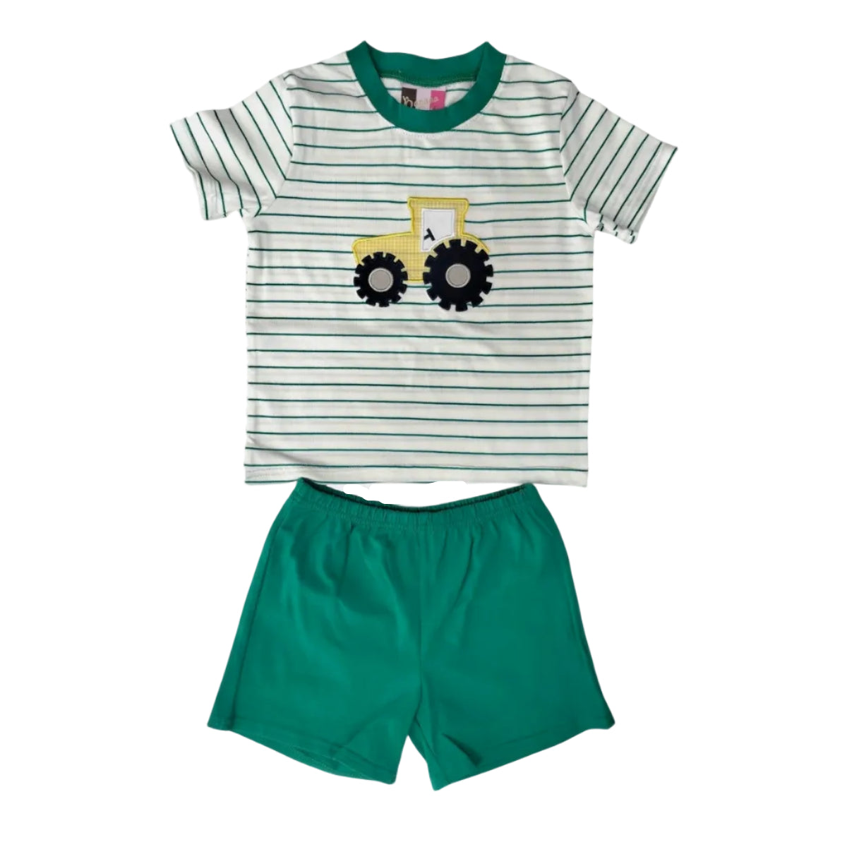 Tractor Applique Boy Short Set