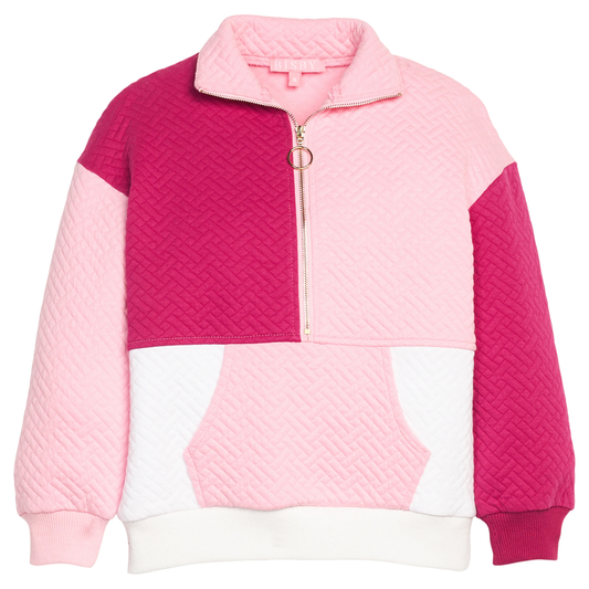 CB Pullover - Pink/Cranberry Trellis