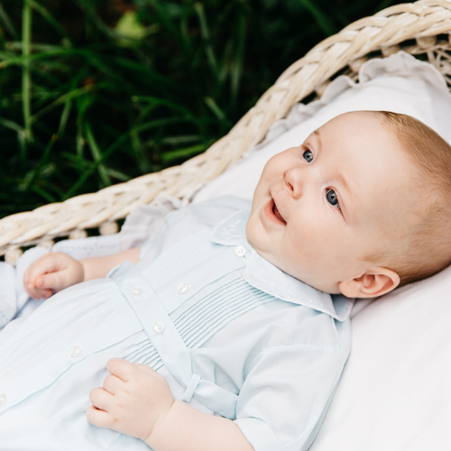 Button Belt Creeper - Blue