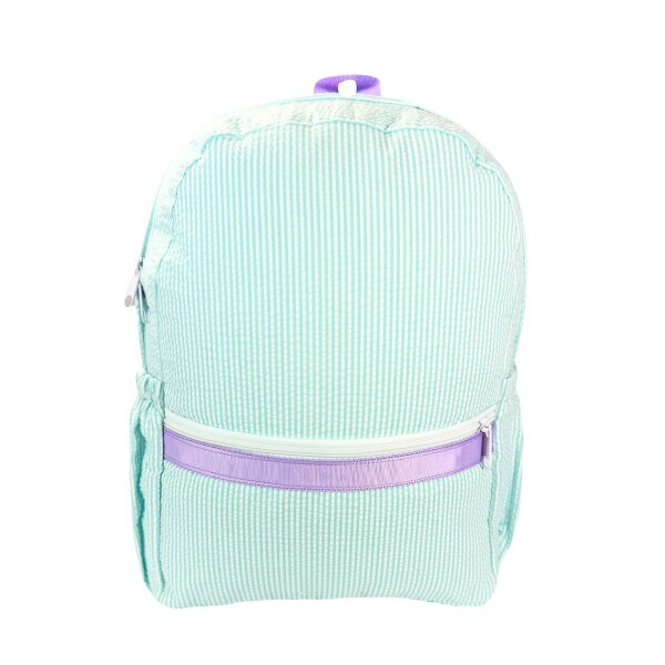 Medium Seersucker Backpack