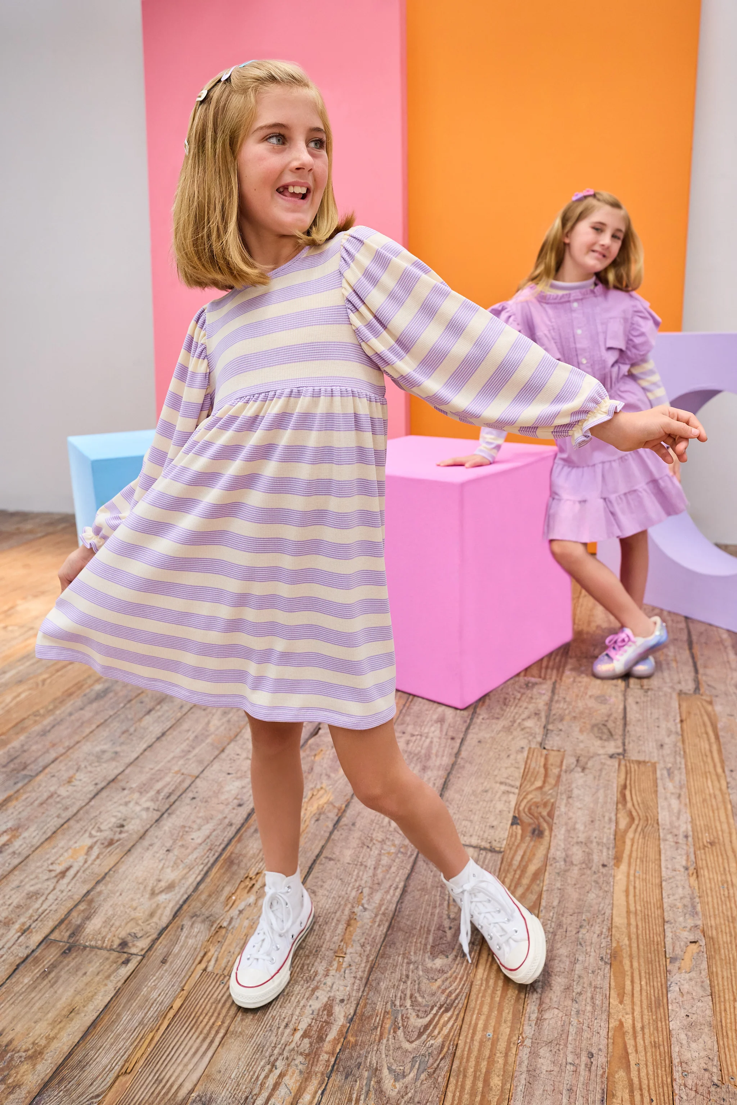 Rugby Dress - Lavender Multi Stripe