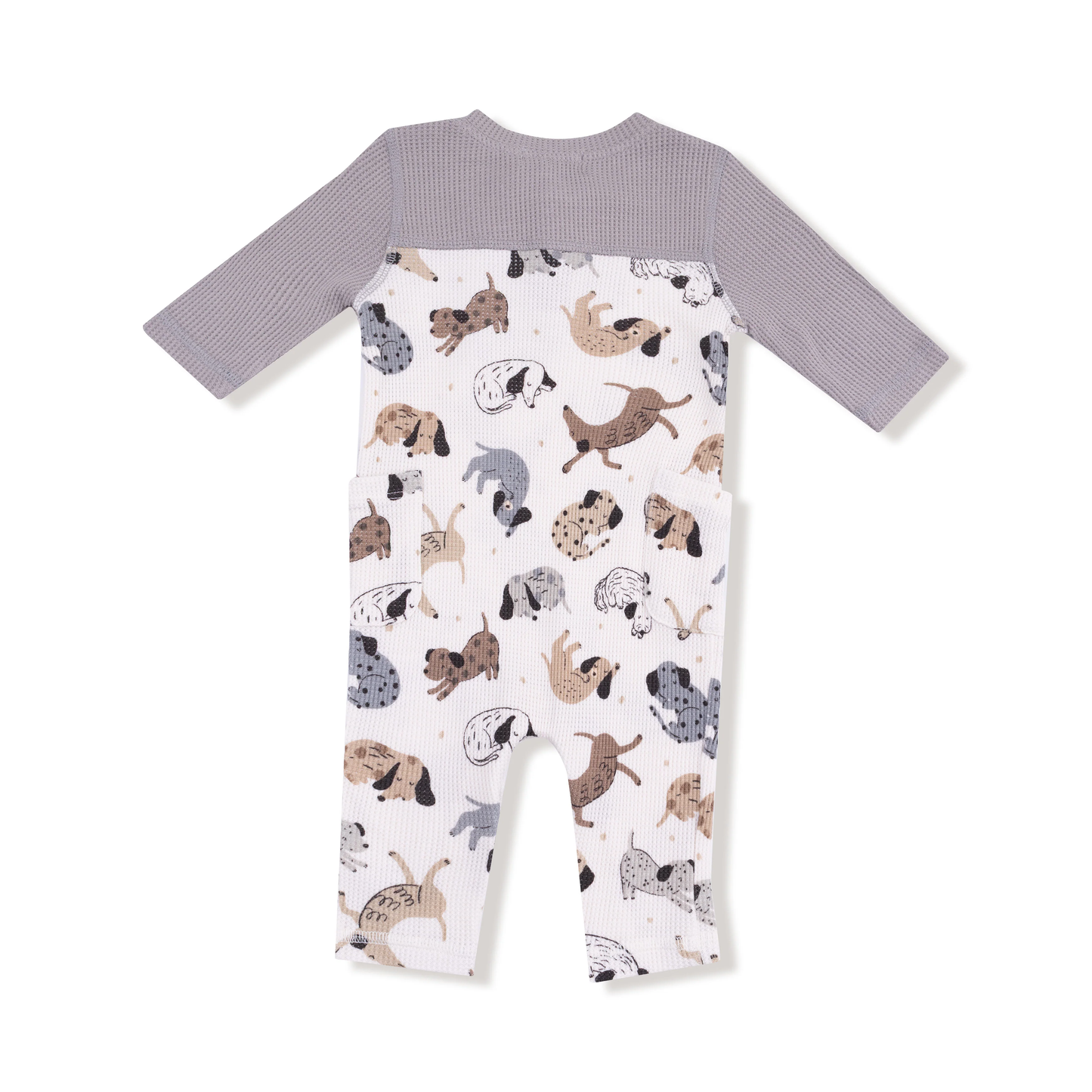 Cozy Pups Contrast Slv. Romper