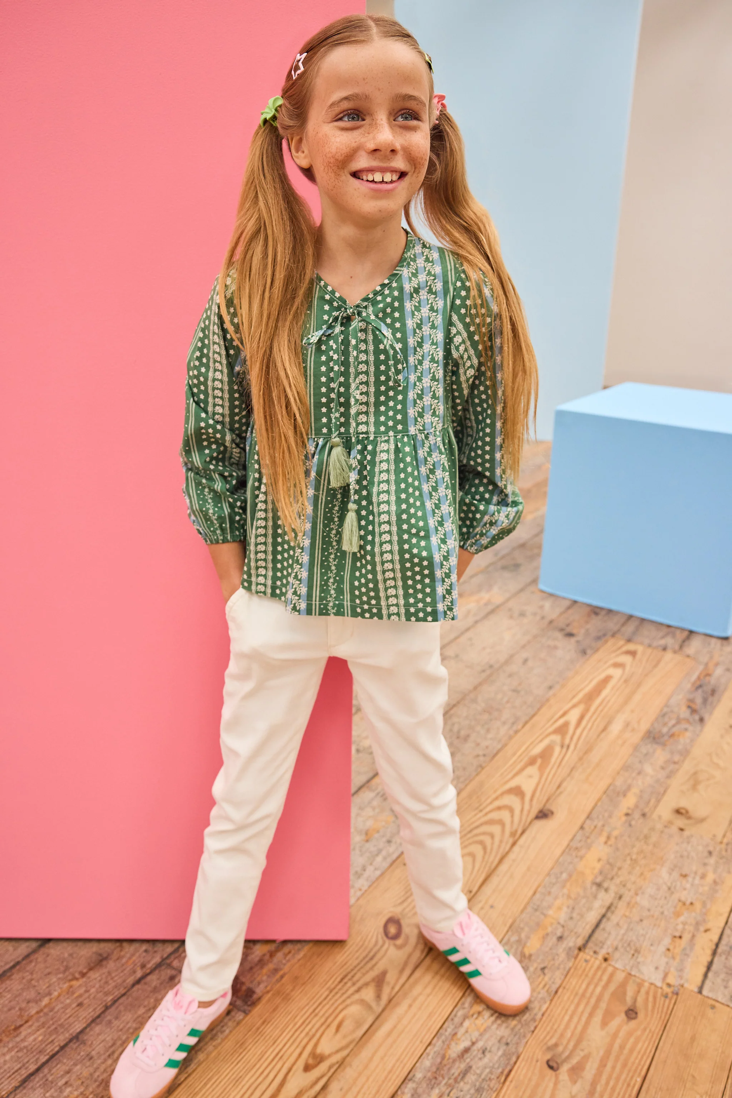 Riviera Top - Fairfield Forest Stripe